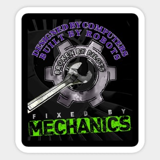 Aircraft Mechanics Technicians Engineers Classic aviation Sticker